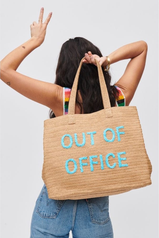 33529 Seaton Out Of Office Straw Beach Tote - MiMi Wholesale