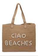 33529P Seaton Straw Pearls Tote Bag - MiMi Wholesale