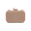 34305 Ezra Straw Clutch With Chain Strap - MiMi Wholesale