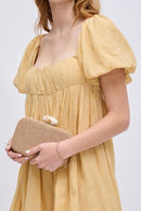 34305 Ezra Straw Clutch With Chain Strap - MiMi Wholesale