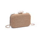 34305 Ezra Straw Clutch With Chain Strap - MiMi Wholesale