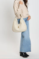 35275ML Olivia Studded Hobo Bag - MiMi Wholesale