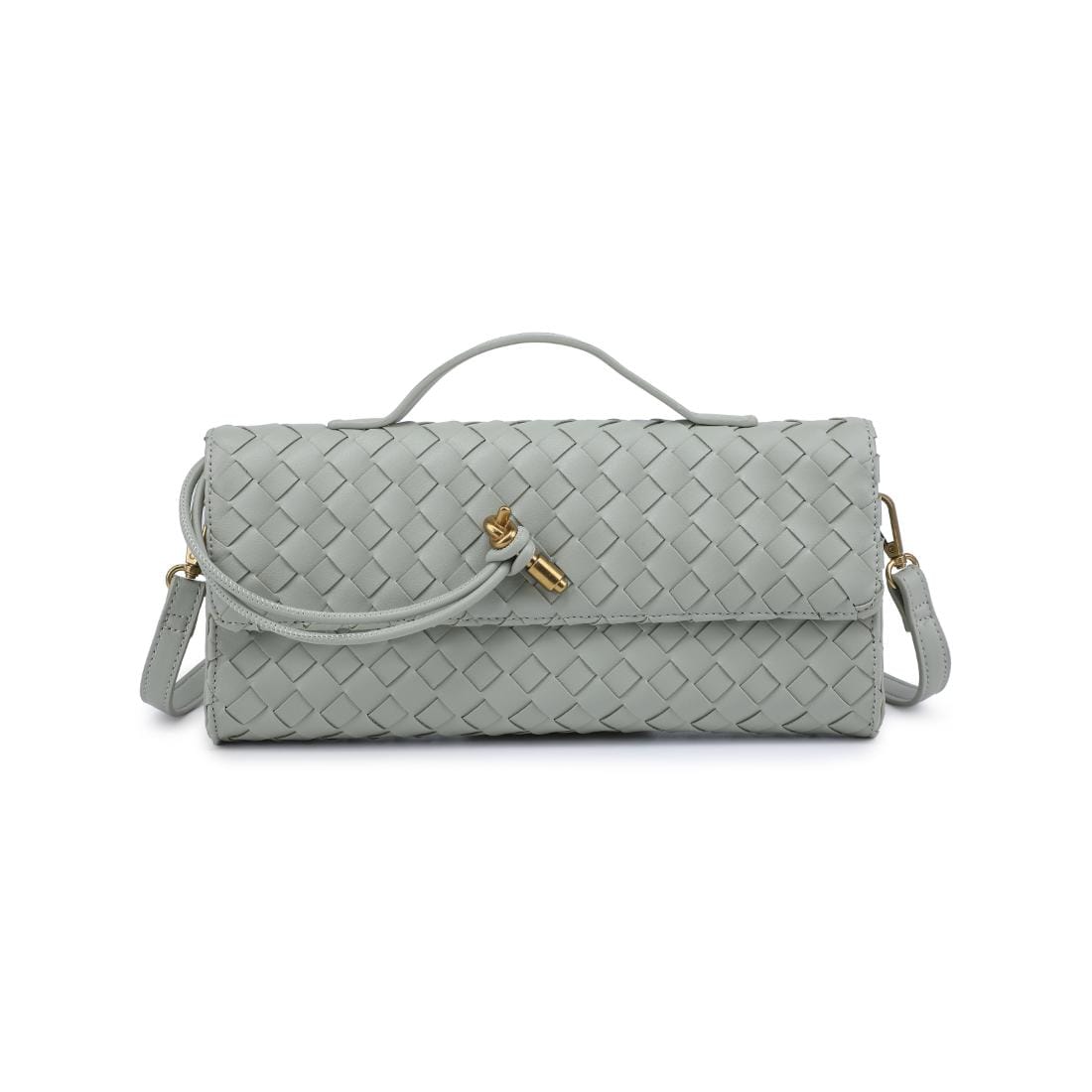 35362 Ada Woven Rectangle Satchel/Crossbody Bag - MiMi Wholesale