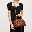35557 Kristie Woven Crossbody/Satchel Bag - MiMi Wholesale