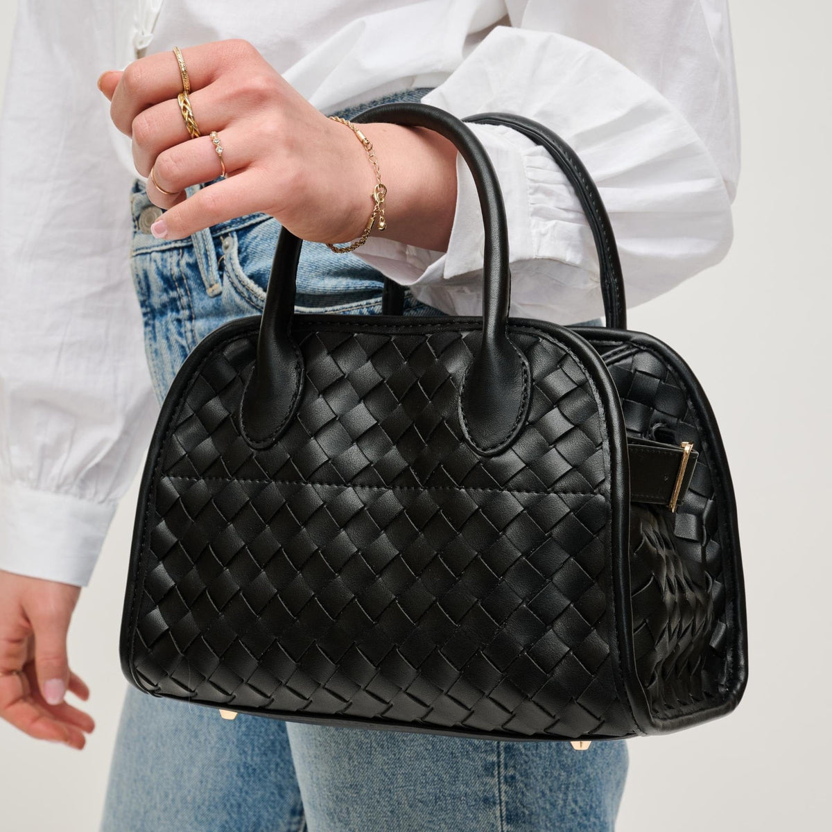 35557 Kristie Woven Crossbody/Satchel Bag - MiMi Wholesale