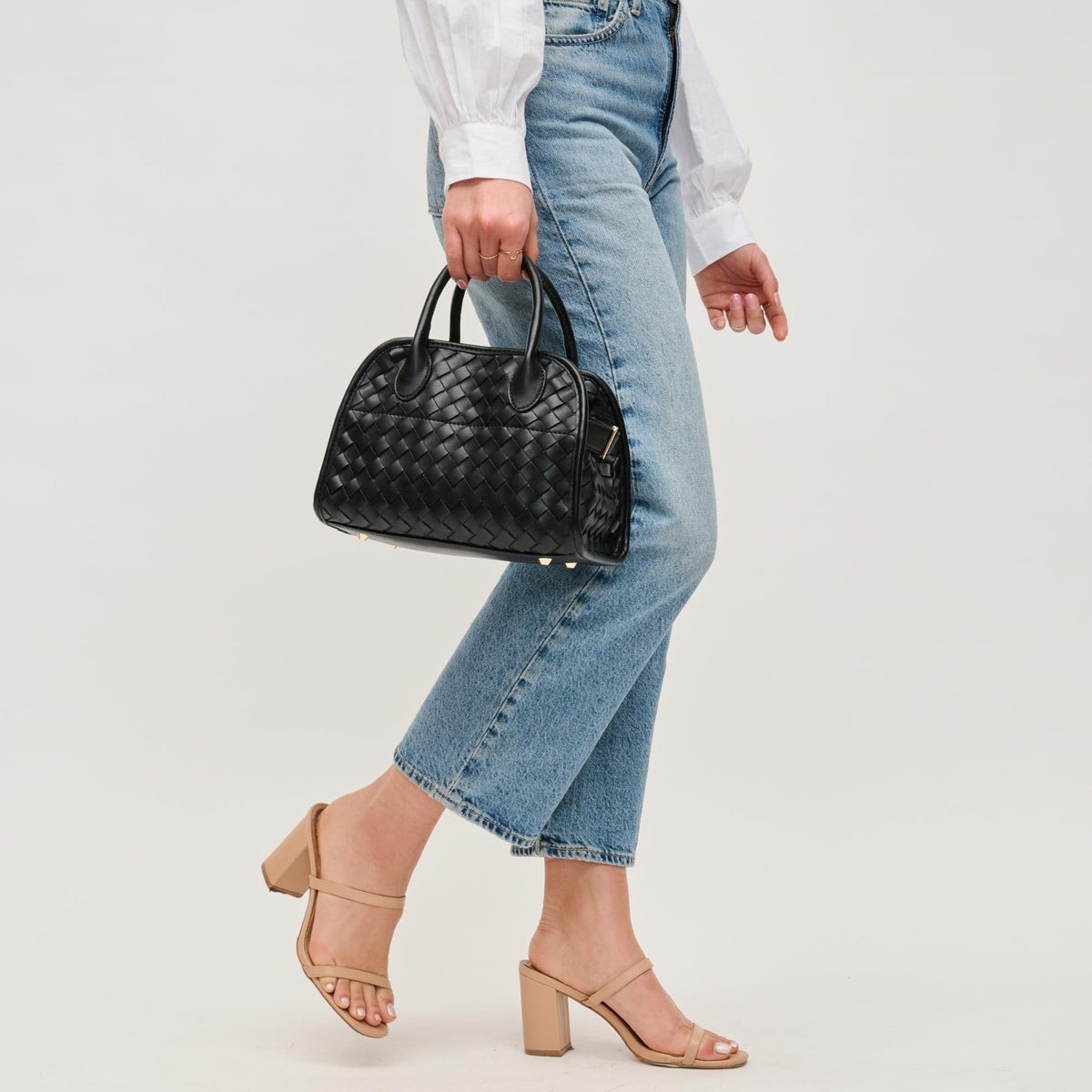 35557 Kristie Woven Crossbody/Satchel Bag - MiMi Wholesale