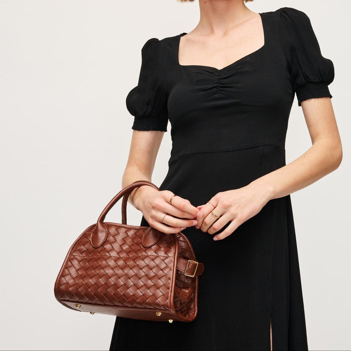 35557 Kristie Woven Crossbody/Satchel Bag - MiMi Wholesale