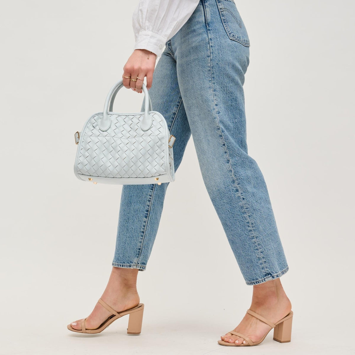 35557 Kristie Woven Crossbody/Satchel Bag - MiMi Wholesale