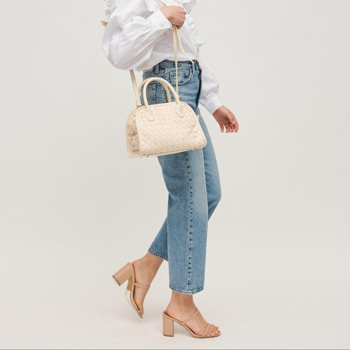 35557 Kristie Woven Crossbody/Satchel Bag - MiMi Wholesale