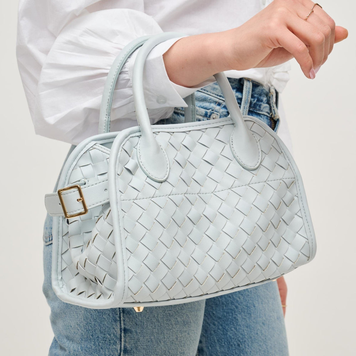 35557 Kristie Woven Crossbody/Satchel Bag - MiMi Wholesale