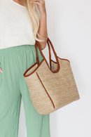 35849 Tanya Straw Tote Bag - MiMi Wholesale