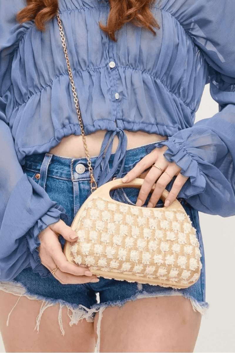 35928 Lindy Straw Clutch/Crossbody Bag - MiMi Wholesale