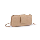 35961ML Sylvi Straw Clutch Bag With Chain Strap - MiMi Wholesale