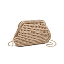 36047ML Anastasia Straw Clutch With Chain Strap - MiMi Wholesale