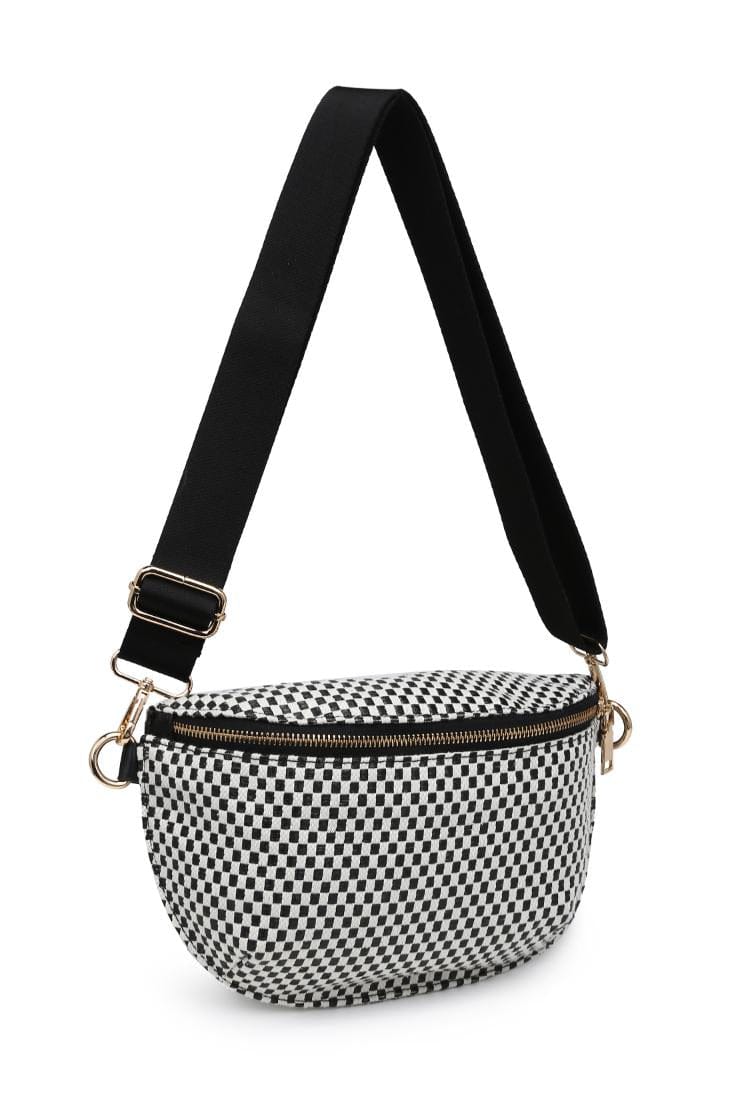 36248BML Gizelle Small Checker Sling Bag - MiMi Wholesale