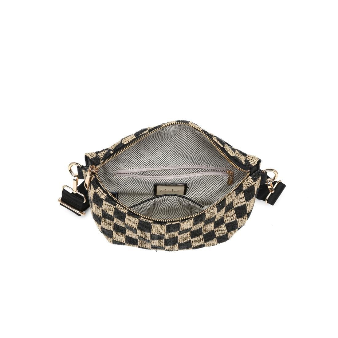 36248DML Gizelle Large Checker Sling Bag - MiMi Wholesale