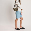 36248DML Gizelle Large Checker Sling Bag - MiMi Wholesale