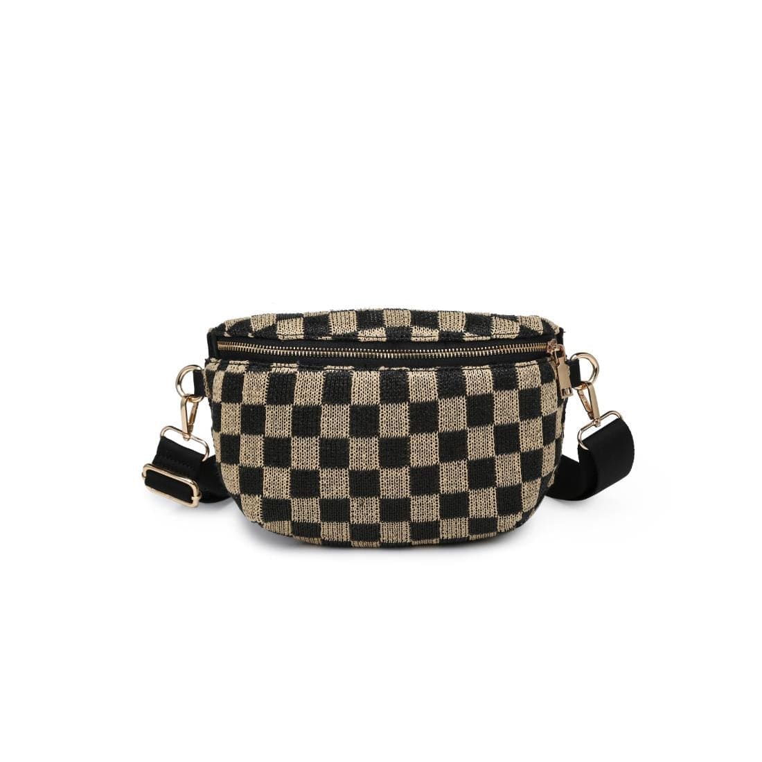 36248DML Gizelle Large Checker Sling Bag - MiMi Wholesale