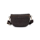 36248EML Gizelle Woven Straw Belt Bag - MiMi Wholesale