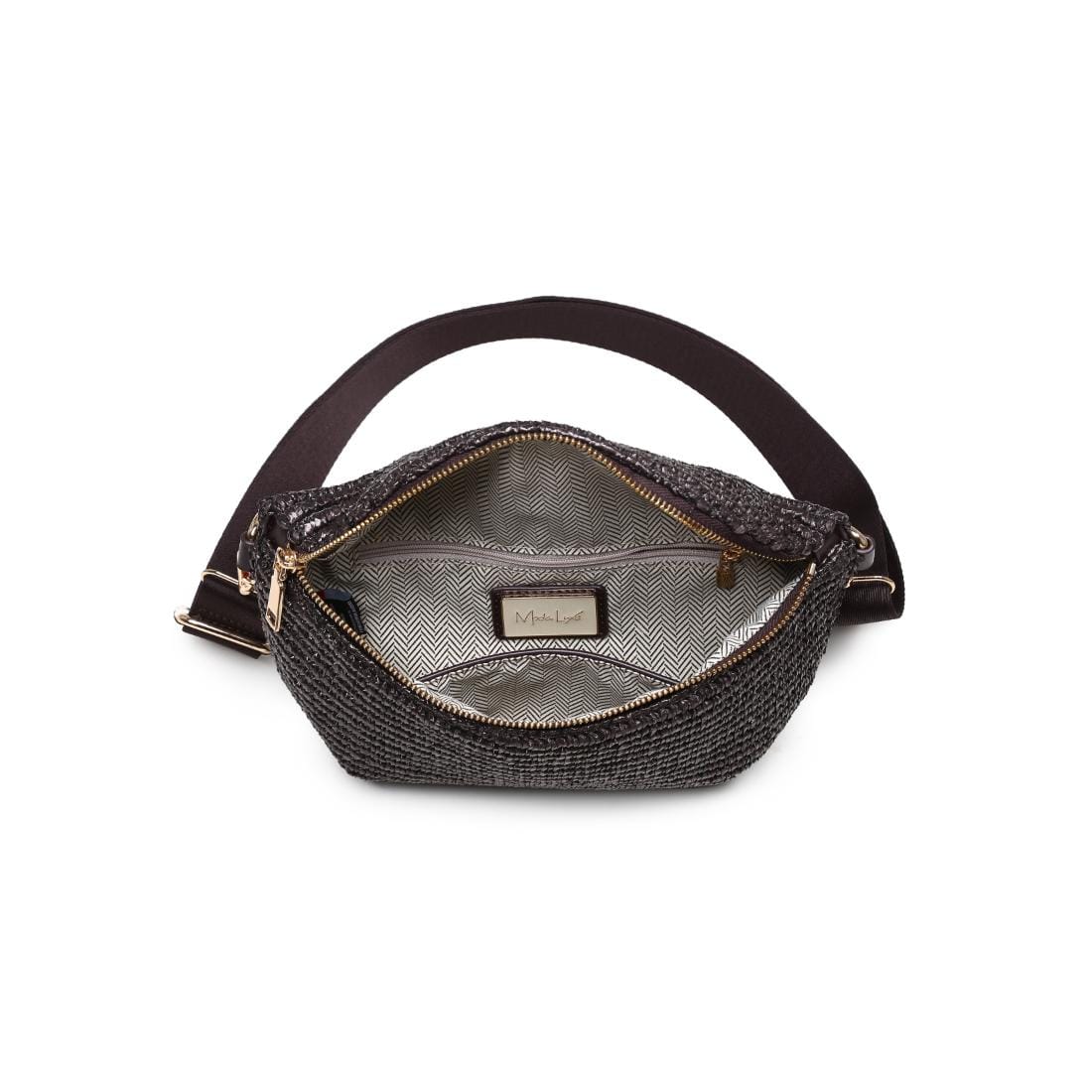 36248EML Gizelle Woven Straw Belt Bag - MiMi Wholesale