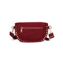 36248SUM Gizelle Suede Studded Crossbody/Sling Bag - MiMi Wholesale