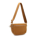 36248SUM Gizelle Suede Studded Crossbody/Sling Bag - MiMi Wholesale
