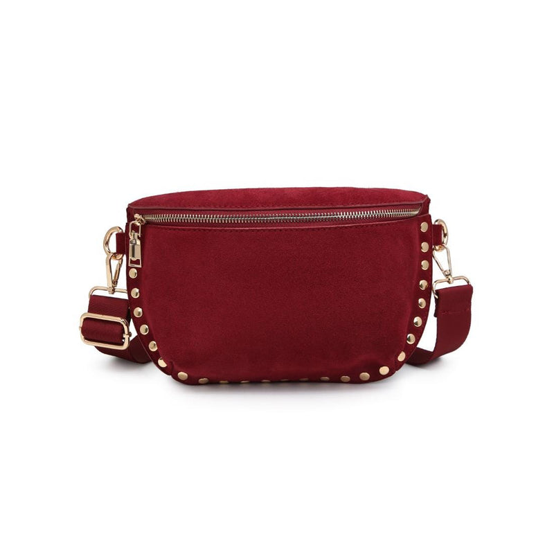 36248SUM Gizelle Suede Studded Crossbody/Sling Bag - MiMi Wholesale