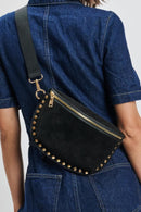36248SUM Gizelle Suede Studded Crossbody/Sling Bag - MiMi Wholesale
