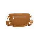 36248SUM Gizelle Suede Studded Crossbody/Sling Bag - MiMi Wholesale