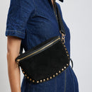 36248SUM Gizelle Suede Studded Crossbody/Sling Bag - MiMi Wholesale