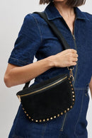36248SUM Gizelle Suede Studded Crossbody/Sling Bag - MiMi Wholesale