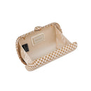36269ML Roxie Straw Clutch With Chain Strap - MiMi Wholesale