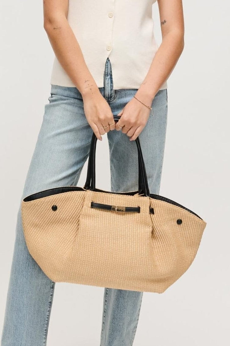 36773A Kaia Straw Tote Bag - MiMi Wholesale