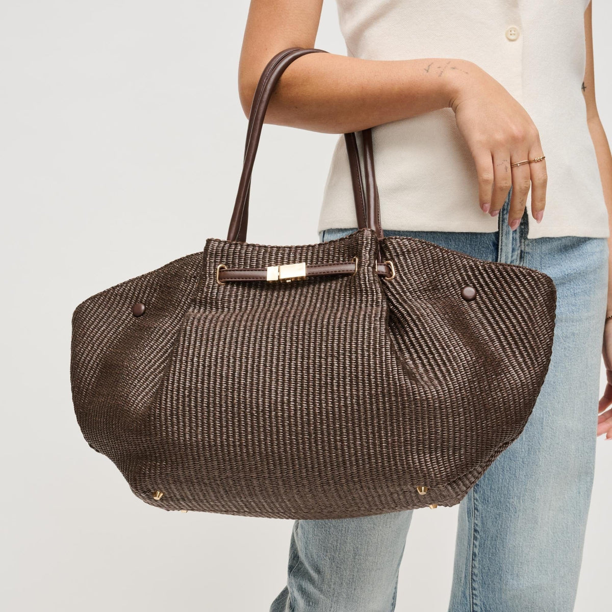 36773A Kaia Straw Tote Bag - MiMi Wholesale