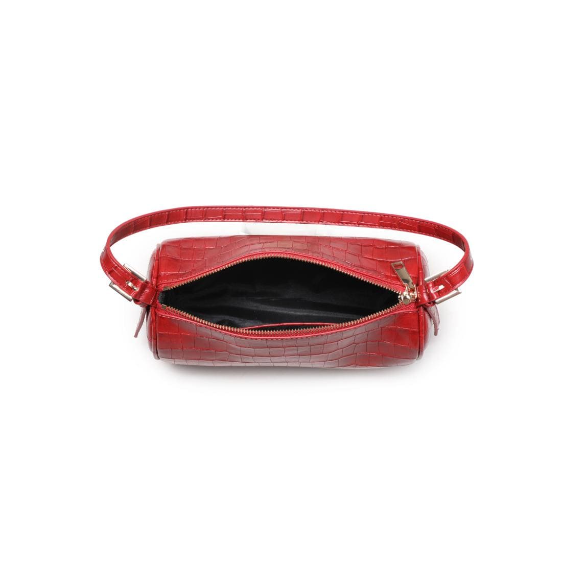 36991C Rachel Croc Cylinder Shoulder Bag - MiMi Wholesale