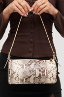 36991S Rachel Snake Cylinder Shoulder Bag - MiMi Wholesale
