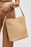 37052B Alethea Straw Hobo/Tote Bag - MiMi Wholesale