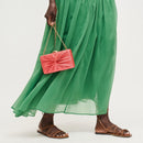 37221 Serenity Straw Clutch With Chain Strap - MiMi Wholesale