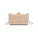 37221 Serenity Straw Clutch With Chain Strap - MiMi Wholesale