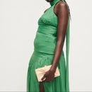 37221 Serenity Straw Clutch With Chain Strap - MiMi Wholesale