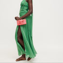 37221 Serenity Straw Clutch With Chain Strap - MiMi Wholesale