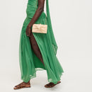 37221 Serenity Straw Clutch With Chain Strap - MiMi Wholesale