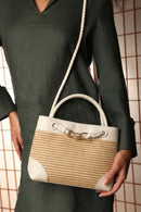 37510 Blake Straw Crossbody Handbag - MiMi Wholesale