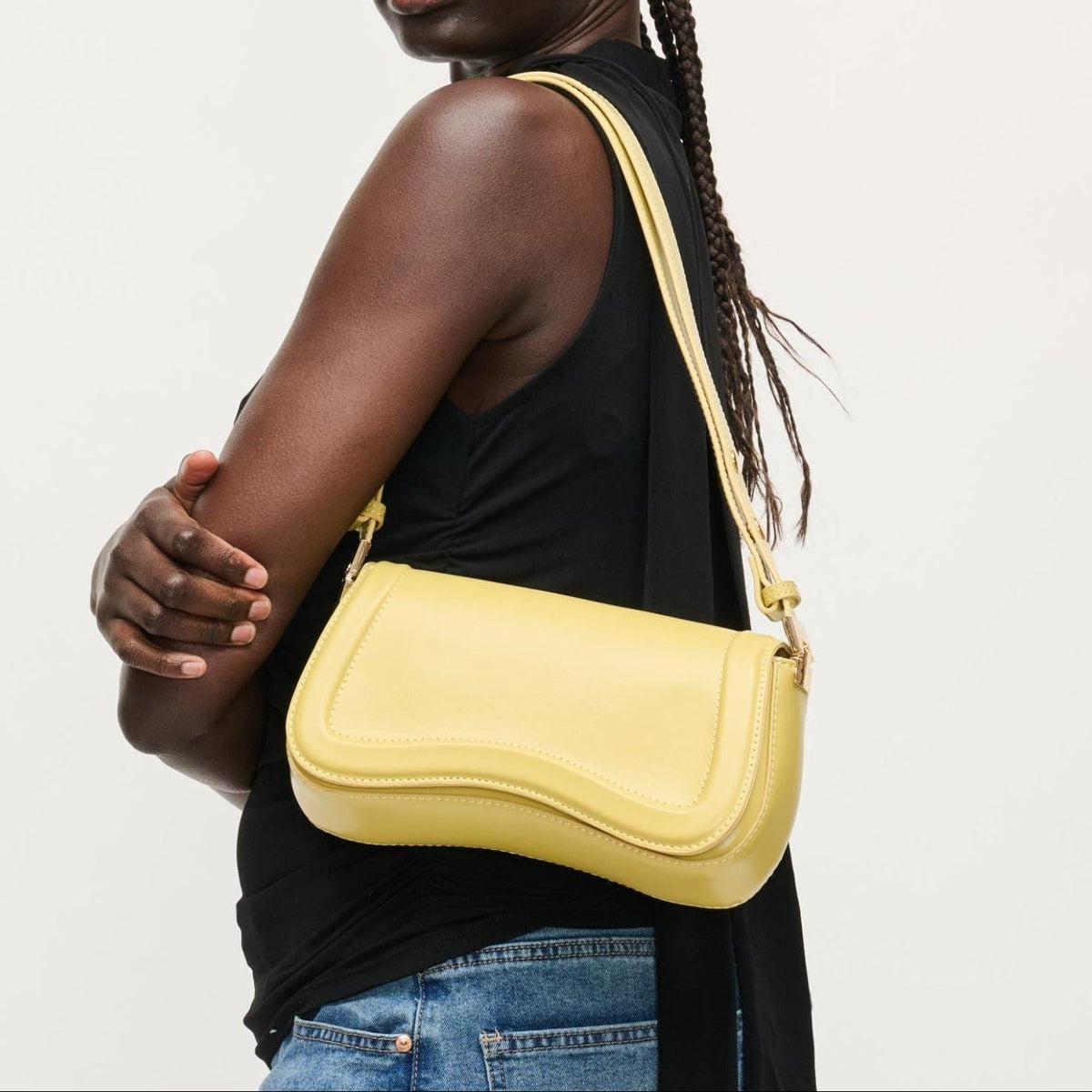 38010 Max Wave Baguette Shoulder Bag - MiMi Wholesale