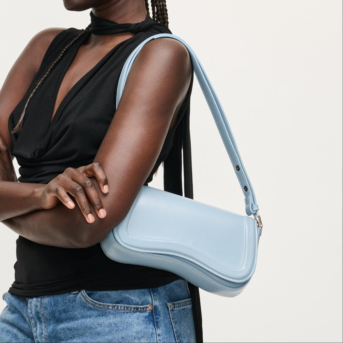 38010 Max Wave Baguette Shoulder Bag - MiMi Wholesale