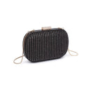 38057 Alix Straw Clutch With Chain Strap - MiMi Wholesale