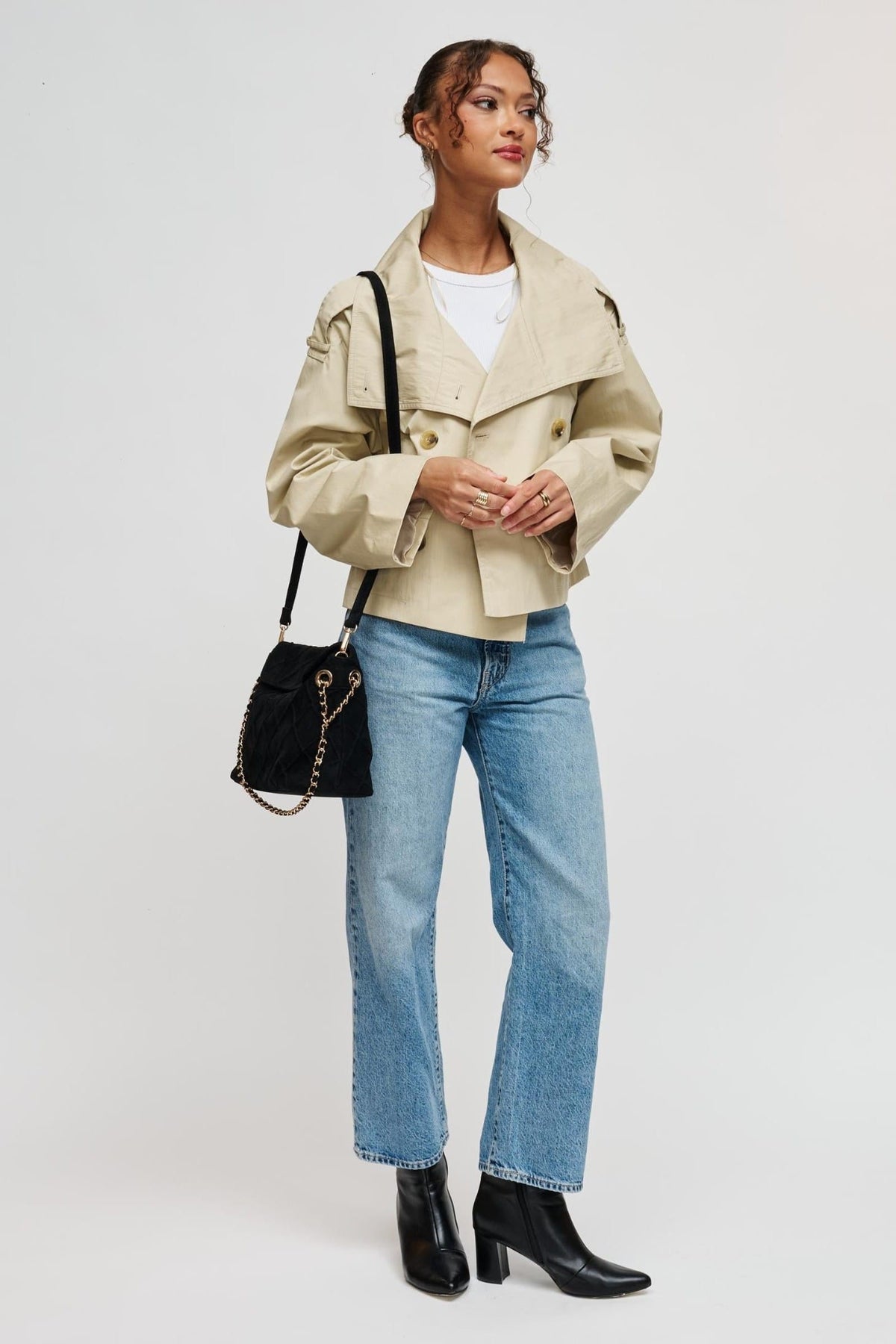 38583 Black bag styled on model, view 4