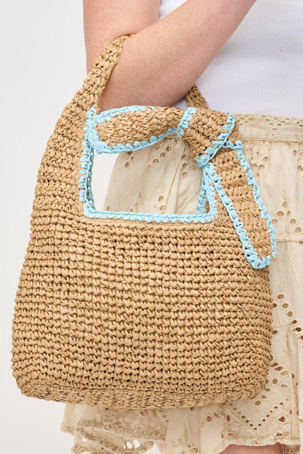 60023 Ella Straw Tote Bag - MiMi Wholesale