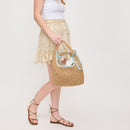 60023 Ella Straw Tote Bag - MiMi Wholesale