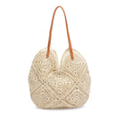 60042A Clara Crochet Straw Tote Bag - MiMi Wholesale